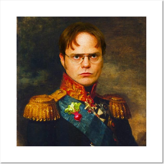 Dwight K. Schrute Portrait (The Office) Wall Art by UselessRob